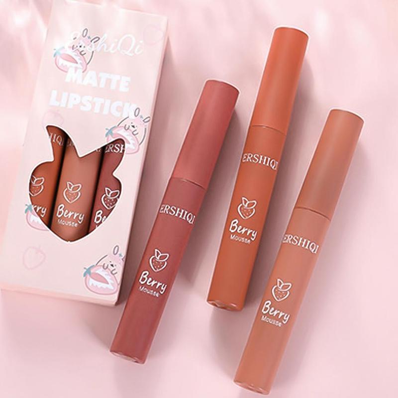 Long-lasting Matte Lipstick, Easy Coloring Lip Gloss for All Occasions Lip Makeup, Glossy Cosmetic Accessories, Hydrating Music Festival Makeup Supplies