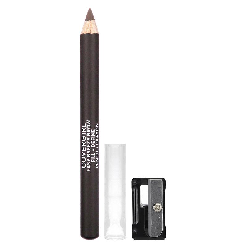 Covergirl Easy Breezy Brow, Fill + Define Pencils, 505 Rich Brown, 0.06 oz (1.7 g)