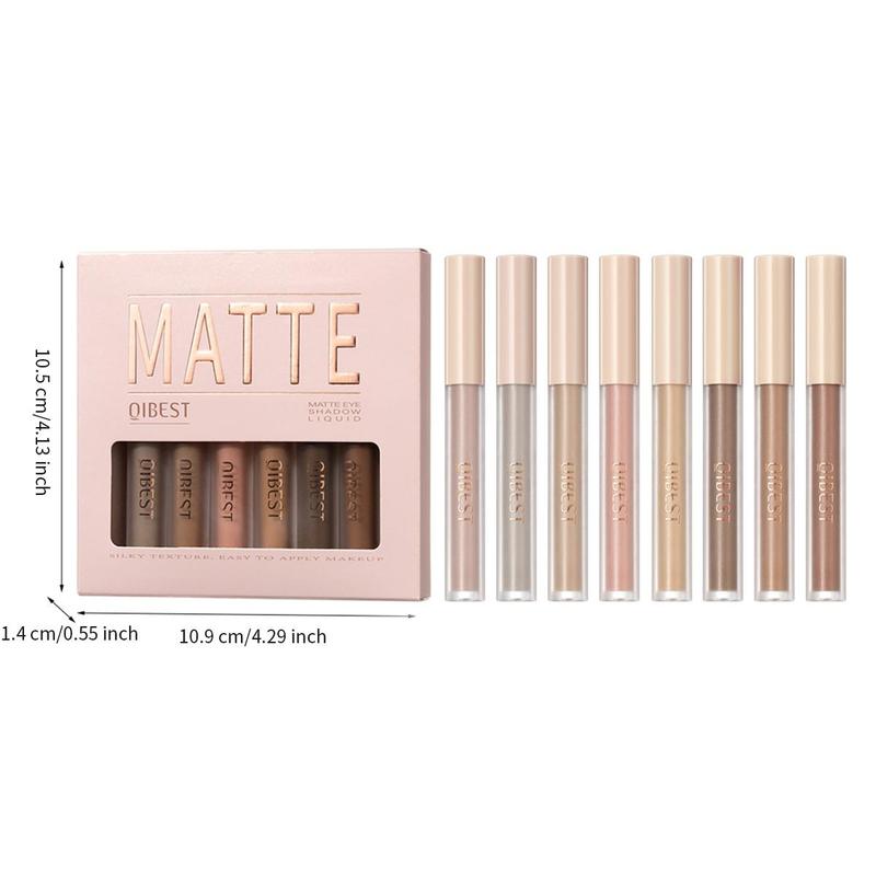 Matte Liquid Eyeshadow Set, 8 Counts Long Lasting Shimmering Eyeshadows, High Pigmented Eye Makeup Products For All Styles and Occasions