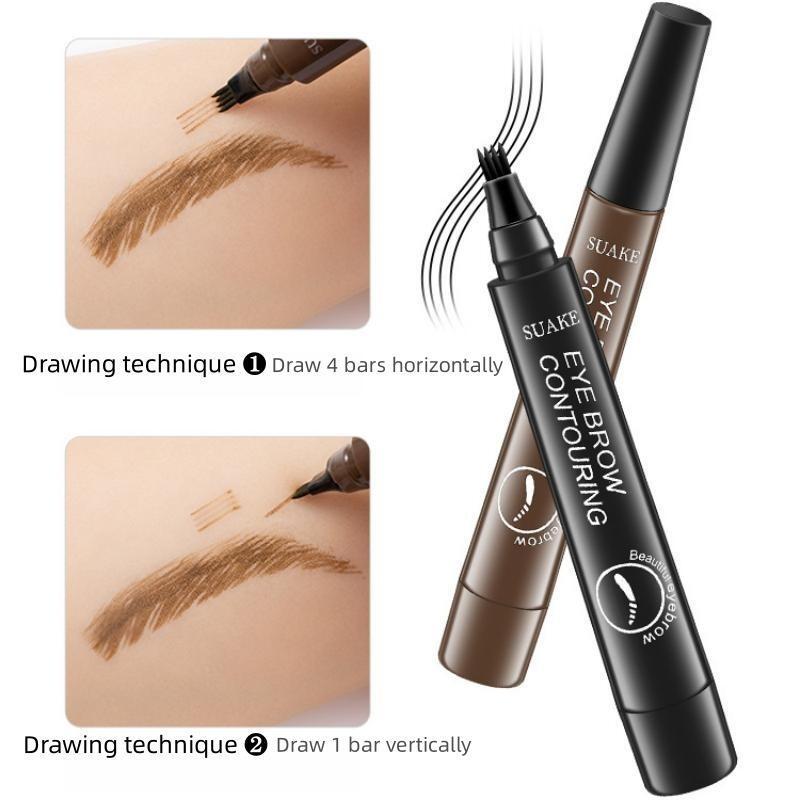 4-tip Eyebrow Pencils, 1 Count Waterproof Long Lasting Eyebrow Pen, Eyebrow Makeup Tool for Daily Use