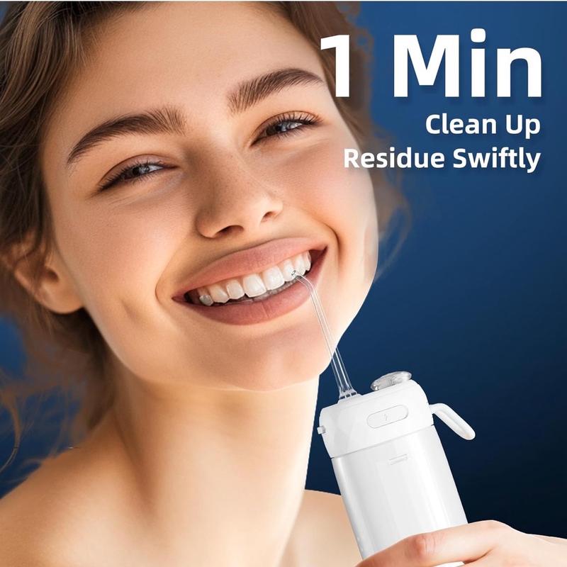 Portable Water Flosser for Teeth, Oral Irrigator, Cordless Mini Water Dental Flosser with Telescopic Water Tank, IPX7 Waterproof, Home & Travel Teeth Cleaner Picks for Teeth & Braces Care