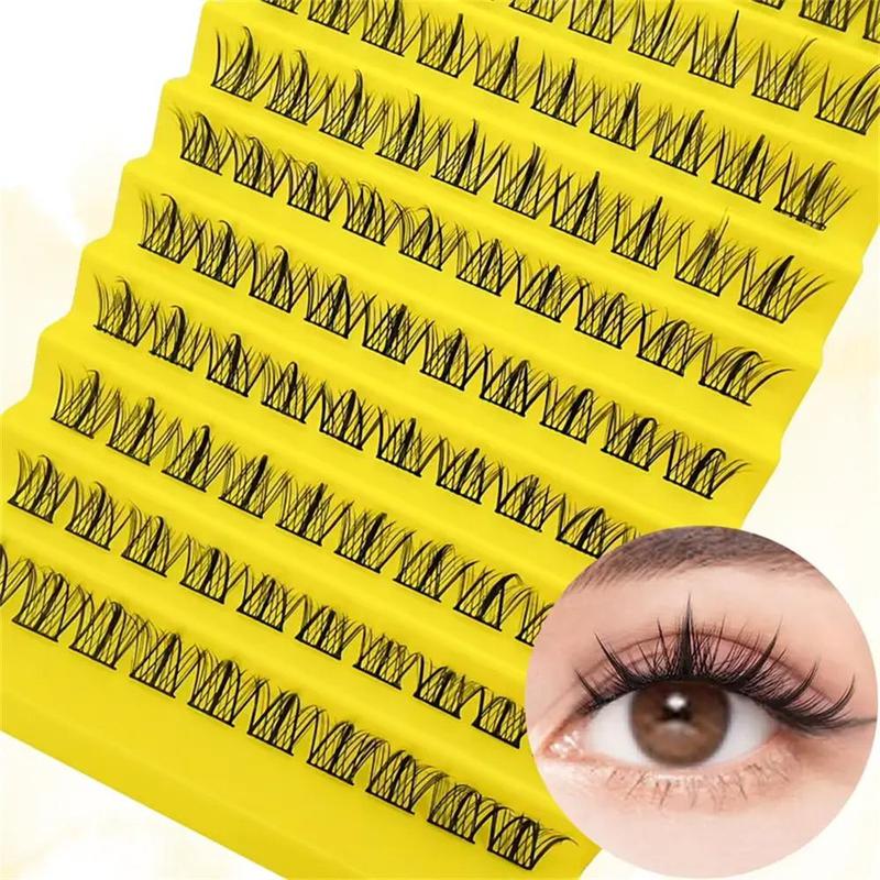 Clusters Lashes, 100pcs box DIY Cat Eye Segmented Eyelashes Clusters, Fluffy Natural Soft Faux False Eyelashes