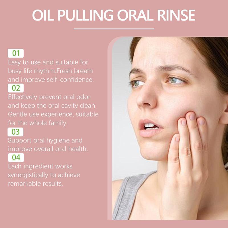 Oil Pulling Mouthwash, Daily Oral Care Mouthwash, Herbal Fresh Breath Mouthwash, Oral Care Product for Adults