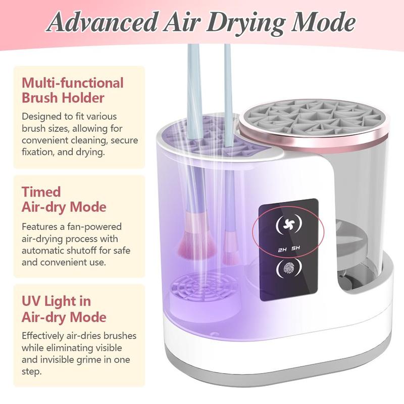 Electric Makeup Brush Cleaner, 1 Set USB Rechargeable Makeup Brush Cleaning Machine with Cleaning Liquid, Professional Makeup Tool for Women, Christmas Gift