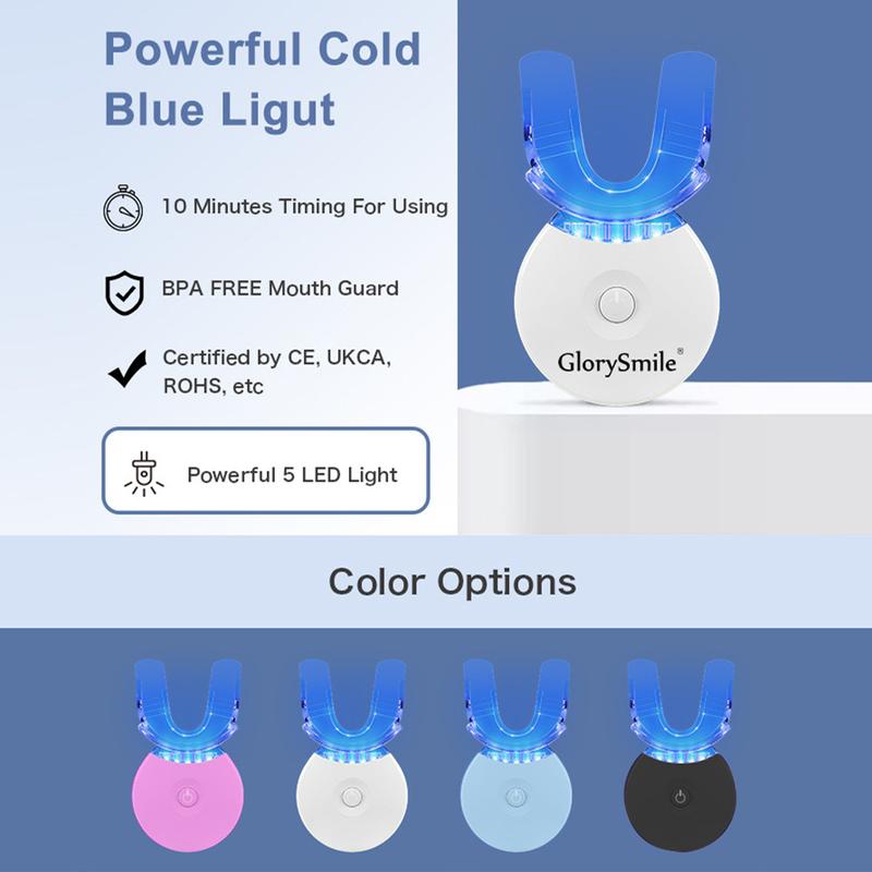 Teeth Whitening Kit,Teeth Whitening Light with 3 Carbamide Peroxide Teeth Whitening Gel for Sensitive Teeth, Travel-Friendly, Effective, Gentle,Safe,Easy to Use