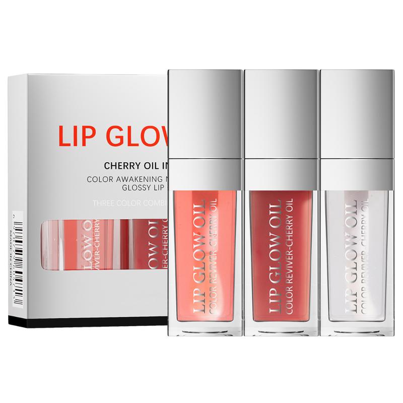 Hydrating Lip Glow Oil, Plumping Lip Oil Gloss, Transparent Lip Balm, Natural Lip Plumper Gloss Make Lips Fuller and Moisturizing