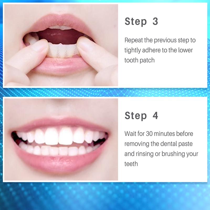 Tooth whitening strip, 7-day treatment, enamel safe tooth whitening for sensitive teeth, non-slip, drying strip technique