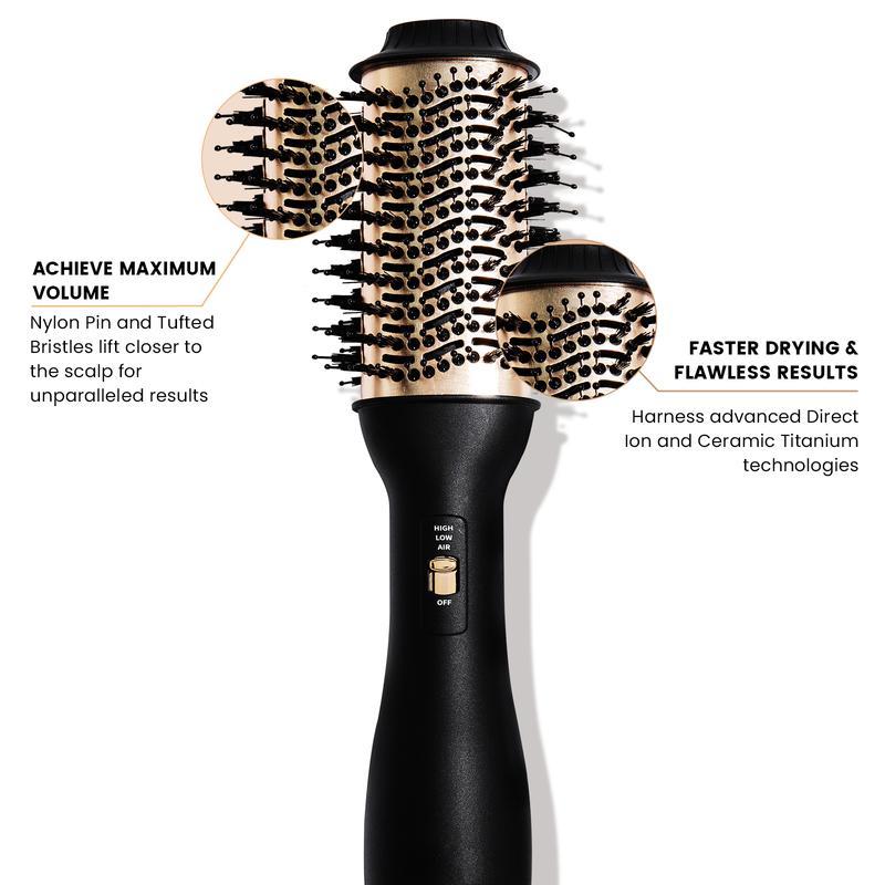 ONE STEP STYLER Hair Dryer Brush for Effortlessly Volumizing Hair, 4-in-1 Hot Air Brush