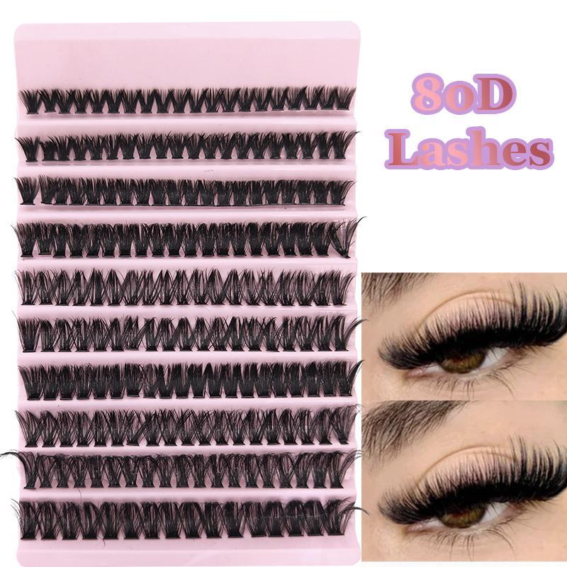 Mixed Lengths Individual False Eyelashes, 1 Box Natural Look Eyelash Extensions, Self Grafting Curl Eyelashes for Eyelashes Extensions, Eye Makeup Enhancement False Eyelashes, Christmas Gift