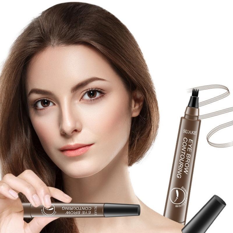 4-tip Eyebrow Pencils, 1 Count Waterproof Long Lasting Eyebrow Pen, Eyebrow Makeup Tool for Daily Use