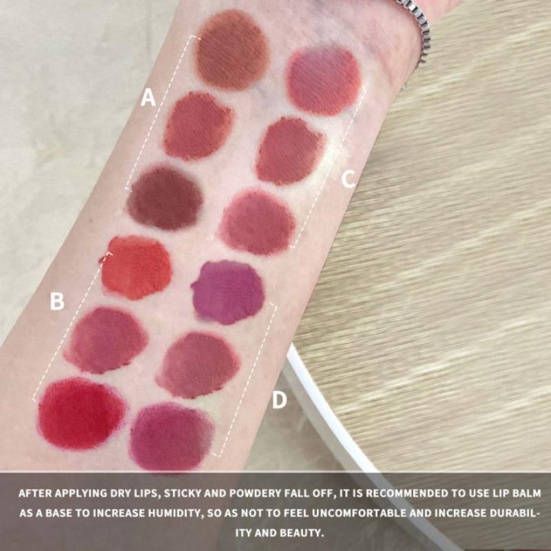 Long-lasting Matte Lipstick, Easy Coloring Lip Gloss for All Occasions Lip Makeup, Glossy Cosmetic Accessories, Hydrating Music Festival Makeup Supplies