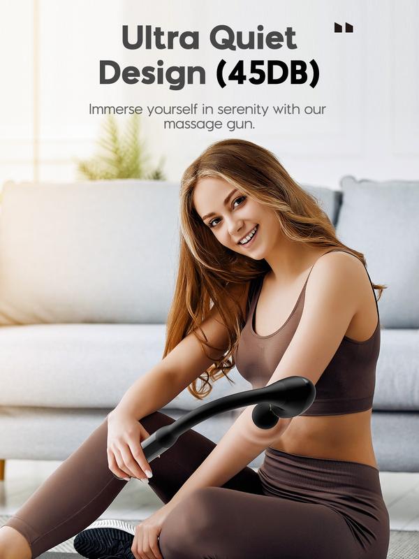 Electric Massage Hammer, 10MM Massage Gun & Back Massager, Neck Shoulder Waist Massage for Pain Relief, 4 Heads & 5 Speeds, Ideal Christmas Gift for Friends & Families