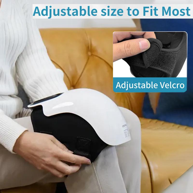 Cordless Knee Massager with Heat and Vibration,  LED Screen, Easy to Use, Adjustable Temperature, Portable Massager for Knee shoulder, Gift for Your parents