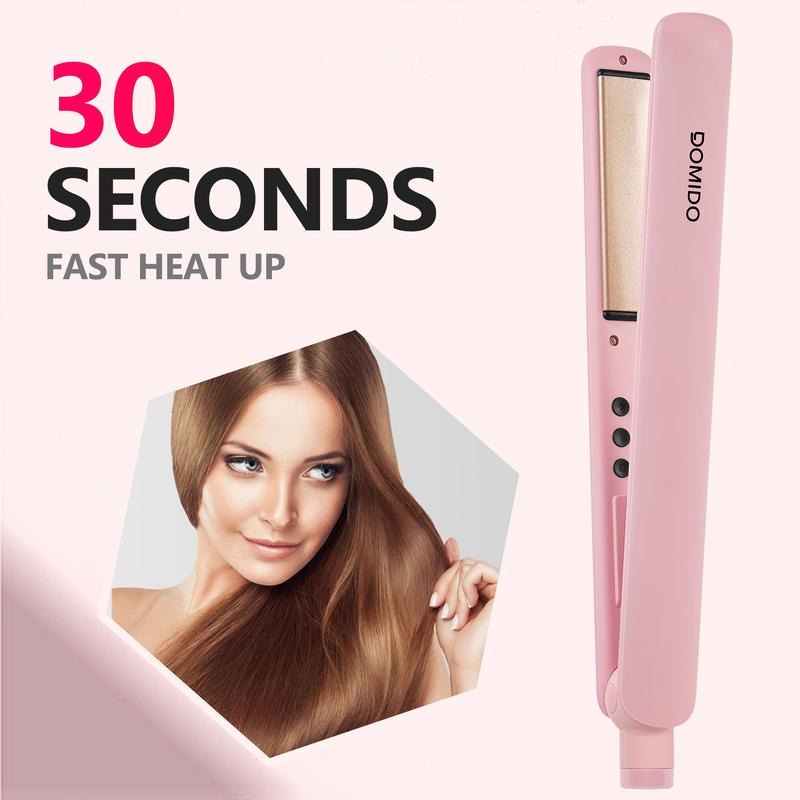 DOMIDO SLEEK PRO 2-in-1 Hair Straightener - Advanced PTC Ceramic Plates, Fast Heating, Adjustable Temp for Salon-Quality Styles