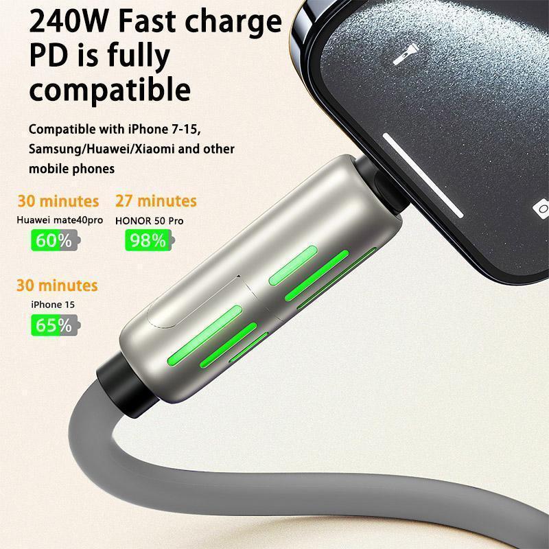 4-in-1 USB Charging Cable, fast charging cableUSB A+ TYPE C + Lightning Multi nationalaluminum alloy cable management suitable foriPhone 16 15 14 Samsung Galaxy, AndroidPhones & Tablets iPad Pro SmartphoneCellphone Mobile Electronic