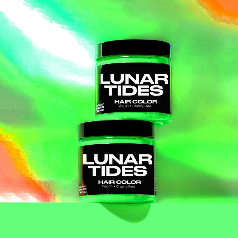 Lunar Tides Bright Green Hair Color Semi-permanent Dye - Aurora