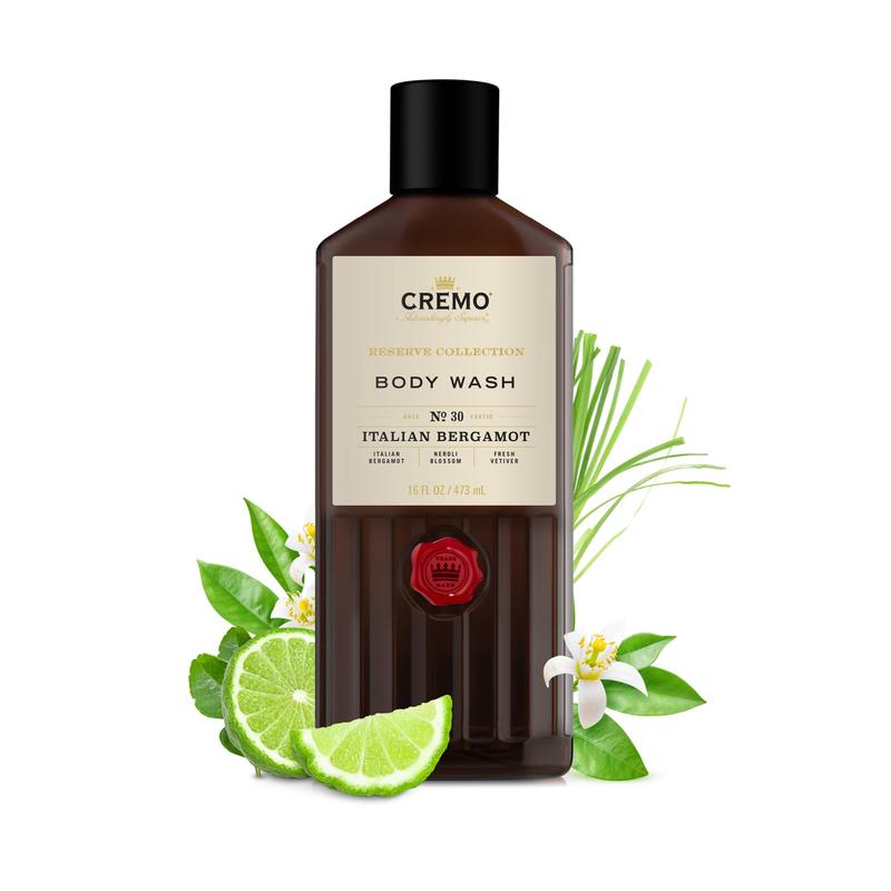 Cremo Rich-Lathering Italian Bergamot Body Wash for Men, Notes of Italian Bergamot, Neroli Blossom, and Fresh Vetiver 16 Fl Oz Body Care Fragrance