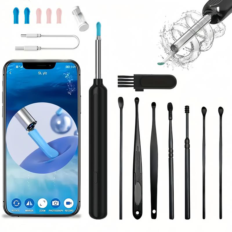 Electric earwax cleaner with camera, earwax cleaner, earwax removal tool accessories, 1080p earwax removal, for iPhone, iPad, Android smartphone christmas festival