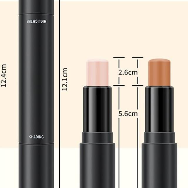 4 Colors Cream Contour Sticks Makeup Kit for Beginners - Highlighter and Concealer Blur Stick