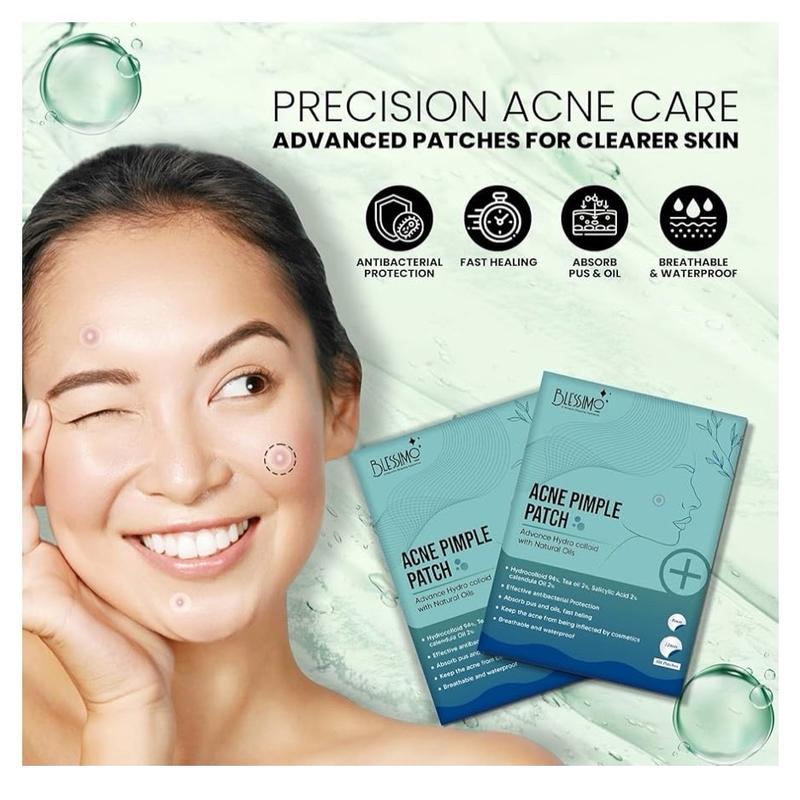 Fast Acting Pimple Extractor - Pimple Patches for face - 108 Dots Hydrocolloid & Hazel Acne Patches for Face Treatment (8mm & 12mm)