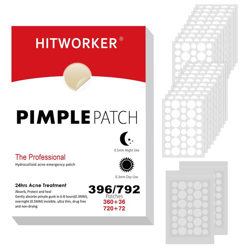 Hydrocolloid Acne Pimple Patch, 1 Box Day & Night Spot Stickers, Blemish Cover Zits Patches For Face And Skin Care