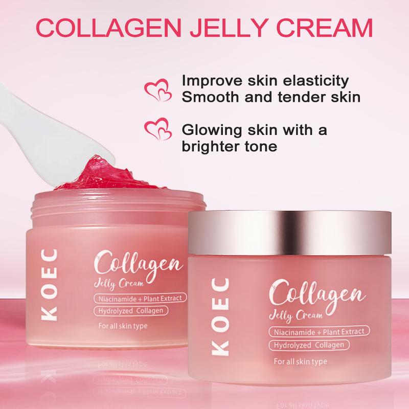 [KOEC] Collagen Jelly Cream with Niacinamide & Freeze.Dried Hydrolyzed Collagen for Skin Moisturizingand Boosting -Skincare, Moisturizer ComfortSkin Repair Comfort Skin Repair Collagen Night korean skin Collagen Night skin care vitamin c