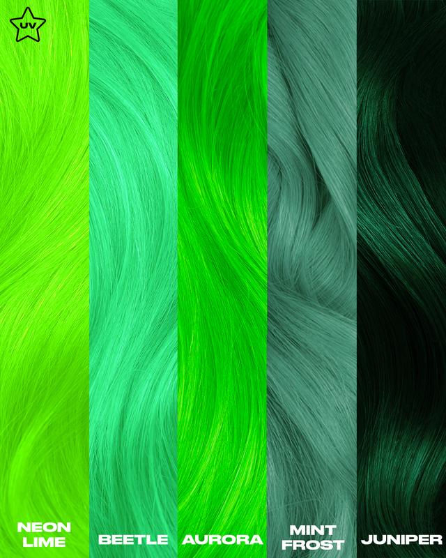 Lunar Tides Bright Green Hair Color Semi-permanent Dye - Aurora