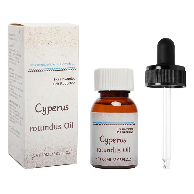 Cyperus Rotundus Oil, Cyperus Rotundus Oil for Hair Removal, Cyperus Oil 60ml Natural with Dropper, Reducing Body Hair Growth, Cyperus Oil Natural (1 2 Bottle)