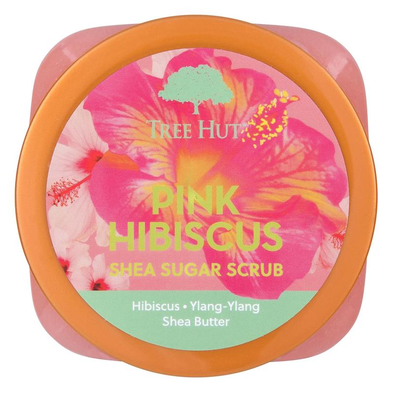 Tree Hut Pink Hibiscus Shea Sugar Scrub, 18 oz, Ultra Hydrating and Exfoliating Scrub for Nourishing Essential Body Care