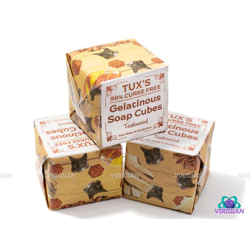 Tux's 98% Curse-Free Gelatinous Soap | Handmade with Mystery Dice Set Inside | Made in Syracuse, NY