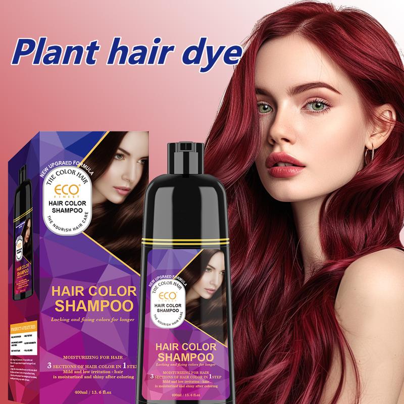 ECO Hair Color Shampoo - Magic Dye for Gray Hair, Lasting Color in Minutes,Ammonia-free (Burgundy) Hair Dye Haircare