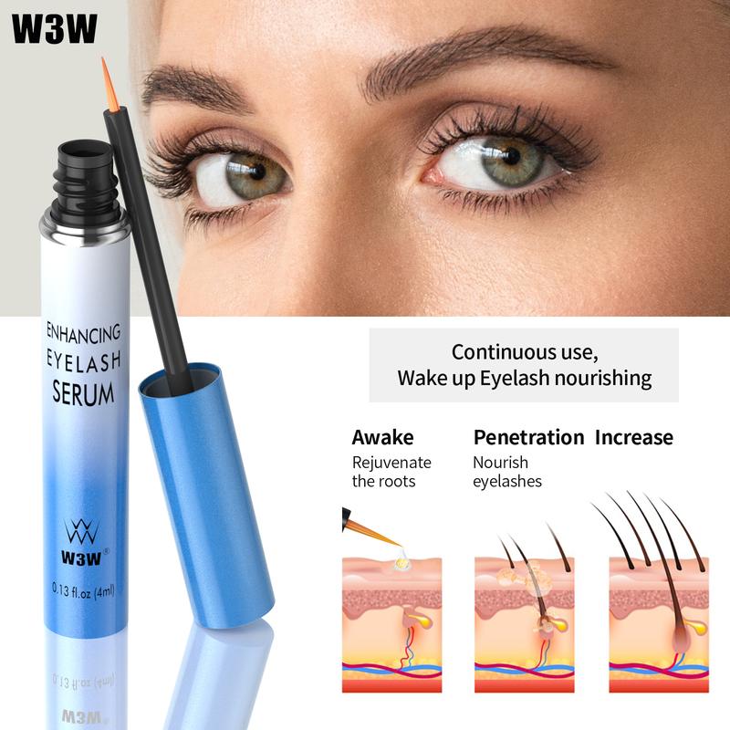 W3W Lash Serum: Serum for Made Available for Longer Thicker Lashes &  Lash, Natural Formula for Eyelash Growth Nourishing, No-Irritating (4ml)