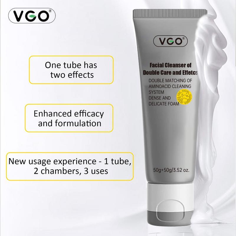 VGO-Vitamin C Serum, Moisturizer, and Facial Cleanser Set Cleansing Moisturizing Suitable for sensitive skin-Live Skincare Radiance VGO Skincare Kit Gentle Acne Treatment, Correcting Nourishing, Glossier  hydrating, Moisturizer, remedy serum,wrinkles,