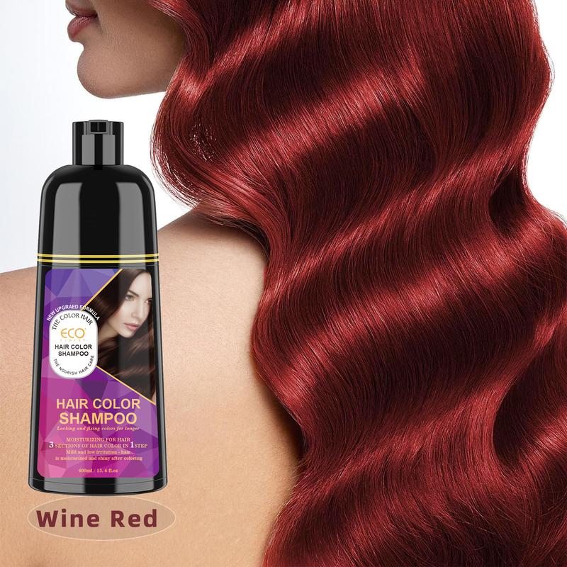 ECO Hair Color Shampoo - Magic Dye for Gray Hair, Lasting Color in Minutes,Ammonia-free (Burgundy) Hair Dye Haircare