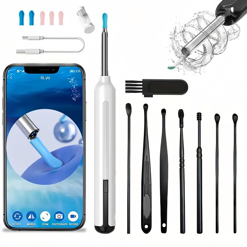 Electric earwax cleaner with camera, earwax cleaner, earwax removal tool accessories, 1080p earwax removal, for iPhone, iPad, Android smartphone christmas festival