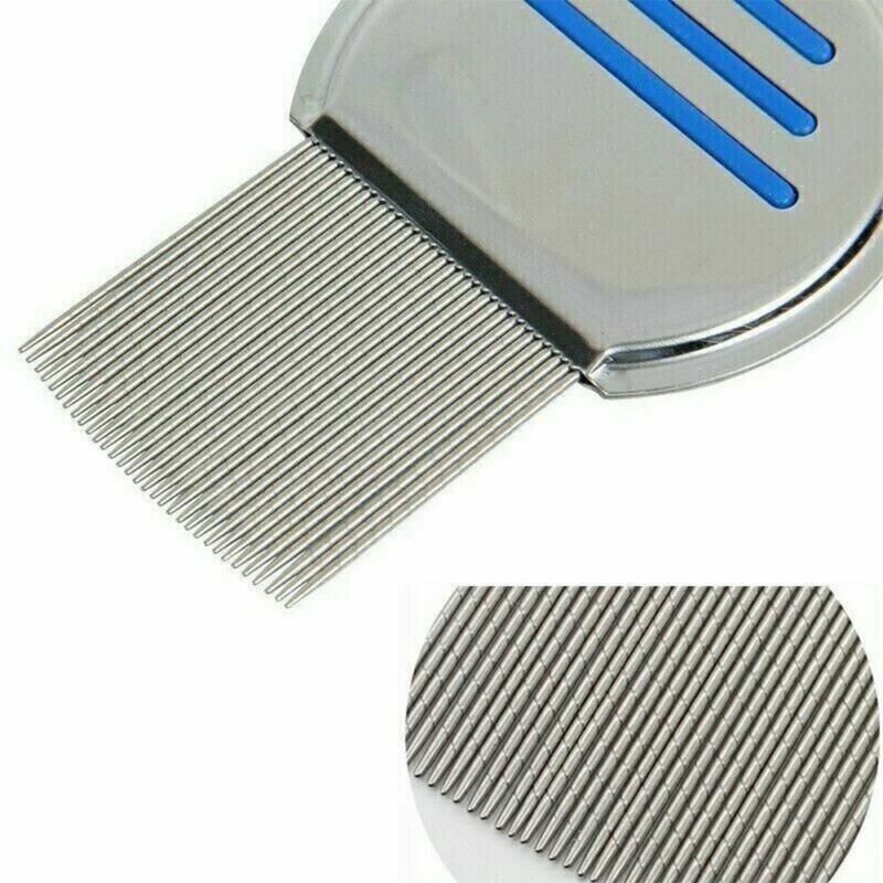 Stainless Steel Head Lice Comb, 3 Counts set Professional Head Lice Removal Tool for Kids & Adults