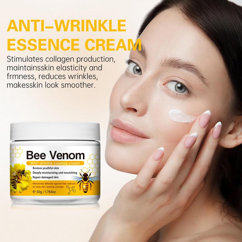 Bee Venom Facial Cream Neck Cream, Lifting Hydrating Brightening, Hydrating Facial Lotion for Dry Skin for Women & Men, Christmas Gift