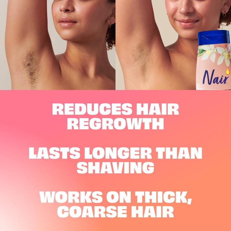 Shower Cream Hair Remover with Moroccan Argan Oil and Orange Blossom, Body Hair Remover Cream for Women, 12 oz