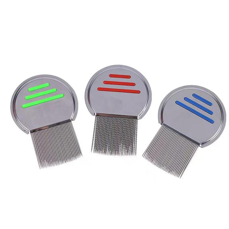 Stainless Steel Head Lice Comb, 3 Counts set Professional Head Lice Removal Tool for Kids & Adults