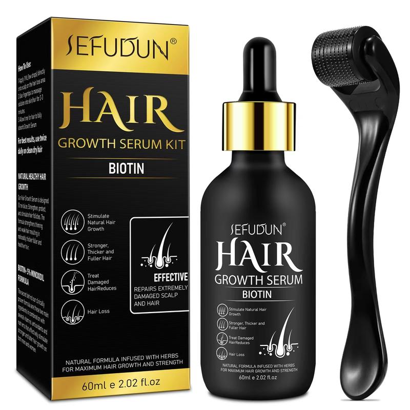 SEFUDUN Μinoxidil Hair Growth Serum with Roller for Women and Men (60ml) Hair Care Comfort