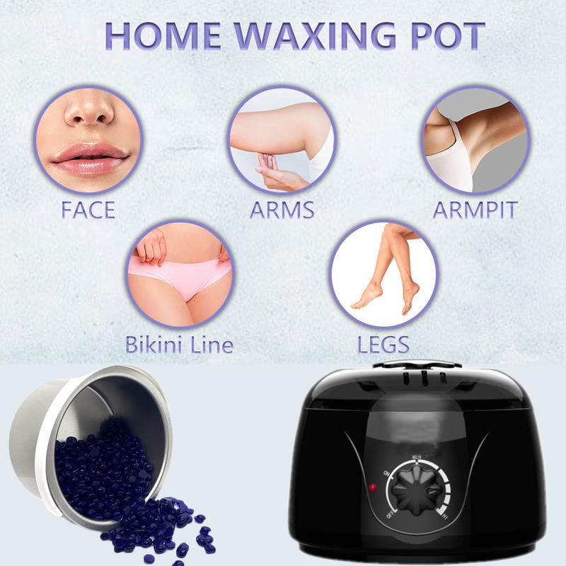 Professional Wax Heater Warmer Hair Removal Depilatory Waxing Kit + 400G Beans