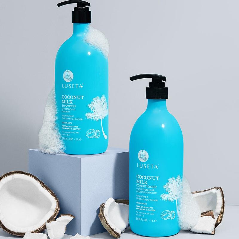 Luseta Coconut Milk Moisturizing Shampoo & Conditioner for All Hair Types