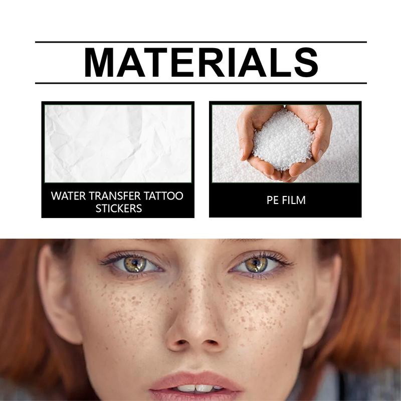 Natural Freckle Makeup Sticker, 1 Box 2 Boxes Water Transfer Freckle Tattoo Sticker, Makeup Tool for Women & Girls, Cosmetic Tool