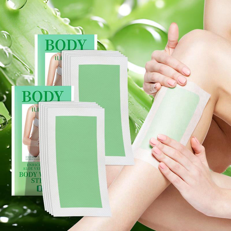 Body Wax Strips, 2 Boxes Painless Hair Removal Wax Strips, Gentle Hair Removal Waxing Strips for Arms, Legs, Chest, Back, Christmas Gift