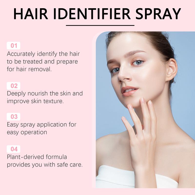 JAYSUING 1 Count Hair Removal Spray with 4 Counts Trimmer, Facial Hair Removal Product for Women, Suitable for Women and Girls, Hair ldentifier Spray