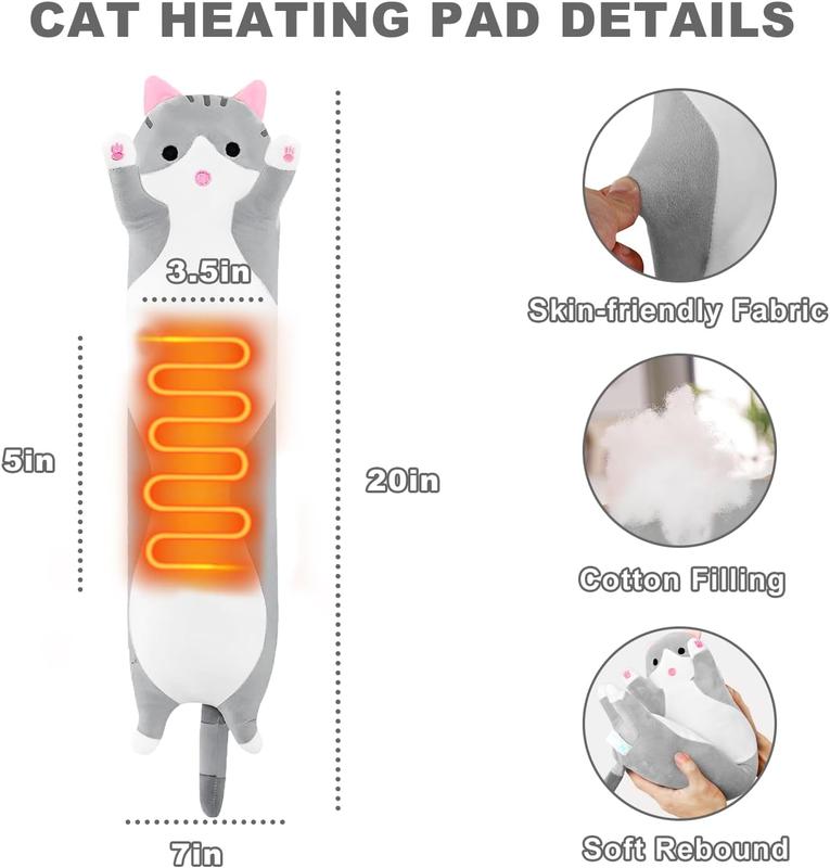 [HOLIDAY CUTS] Cat Heating Pad for Period Cramps & Menstrual Pain Relief, USB Powered