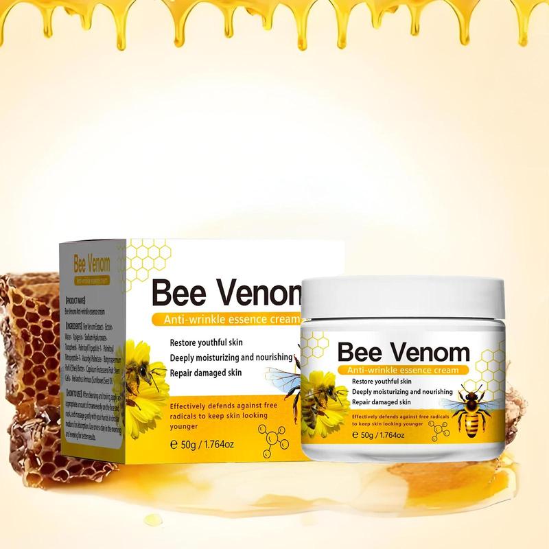 Bee Venom Facial Cream Neck Cream, Lifting Hydrating Brightening, Hydrating Facial Lotion for Dry Skin for Women & Men, Christmas Gift