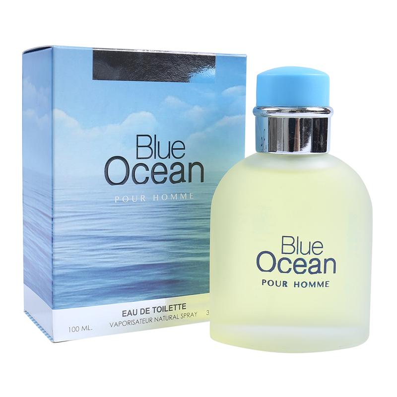 Blue Ocean Pour Homme Eau De Toilette Natural Spray Cologne For Men - 100ml 3.4fl.oz.