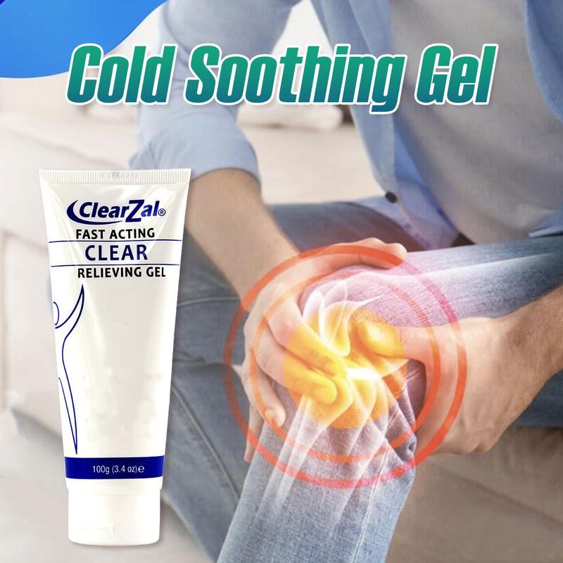 Clearzal Instant Soothing Cooling Gel 100g, Muscle Revival Body Gel, Cooling with Menthol and Frankincense, Helps Relieve Muscle Tension , Relax your waist, legs, knees, shoulders and neck to relieve fatigue, Sports Soothing Cooling Gel [Star]