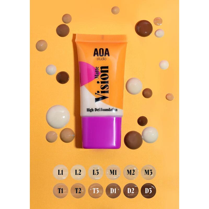 AOA Matte Vision Hi-Def Foundation Concealer Coverage